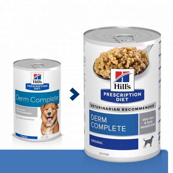 Hill&#39;s Prescription Diet Canine Derm Complete Skin Care & Food Sensitivities 370 g