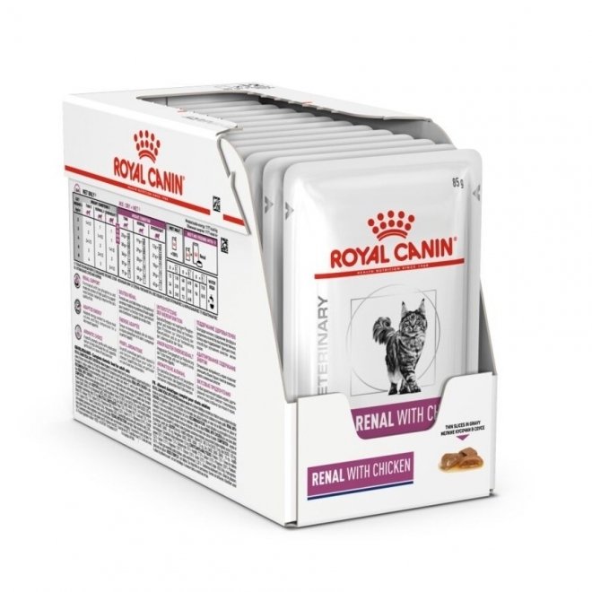 Royal Canin Veterinary Diets Cat Renal with Chicken 12×85 g