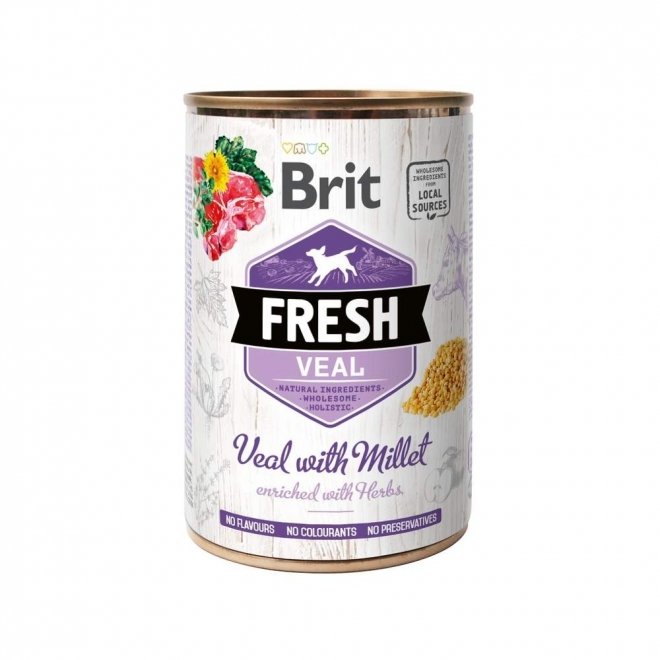 Brit Fresh Cans Veal with Millet 400 g