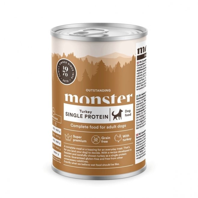 Monster Dog Adult Grain Free Single Protein Kalkon 400 g