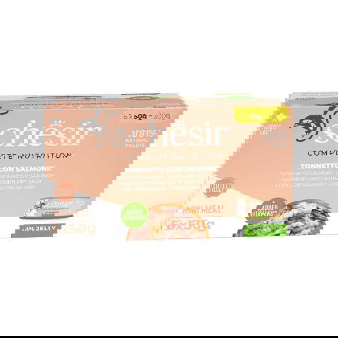 Schesir Cat Adult Tonfisk & Lax i Gelé 6 x 50 g