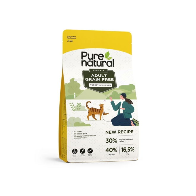 Purenatural Cat Adult Grain Free Turkey & Chicken (2 kg)