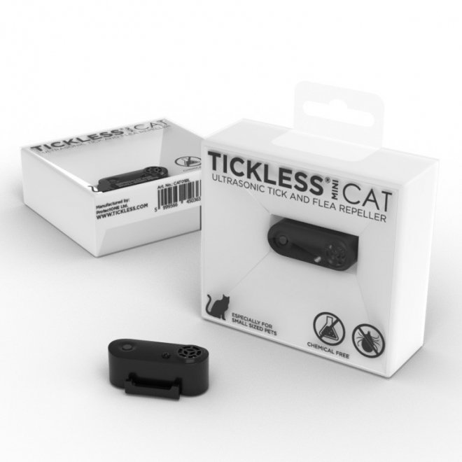 Tickless Mini Cat Elektronisk Fästingavvisare (Svart)