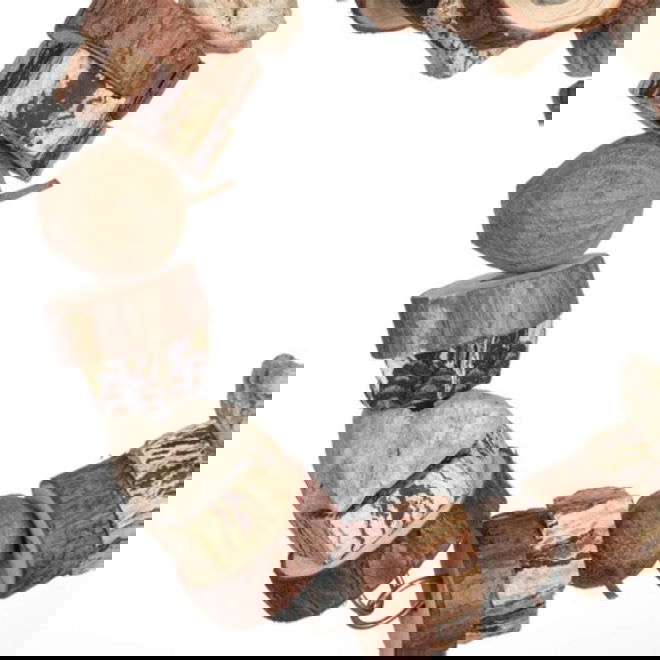 Quapas! H&auml;ngande F&aring;gelleksak i Lavasten och Tr&auml; 43x20 cm