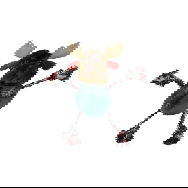 Bark-A-Boo Mistletoe Cabin Älg med Repben 31 cm