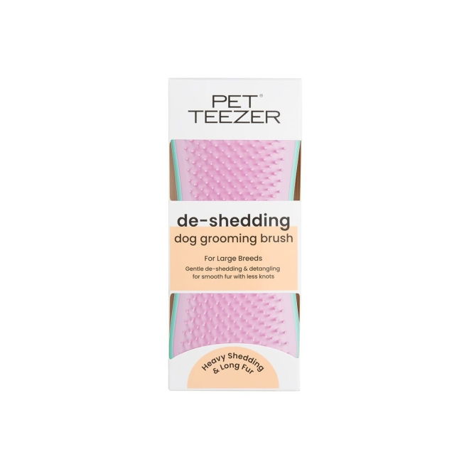 Pet Teezer De-shedding Borste (Mint/Ljusrosa)