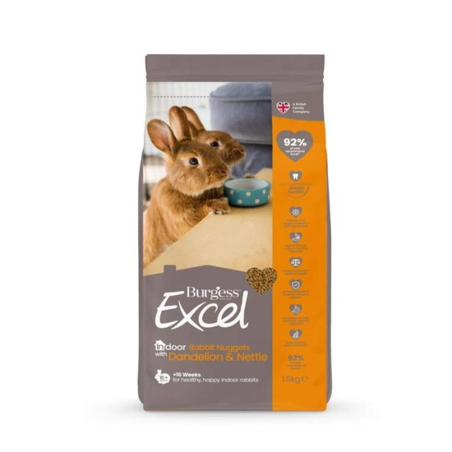 Burgess Excel Rabbit Indoor Kaninfoder 1,5 kg