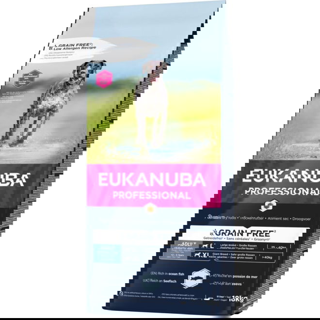Eukanuba Dog Adult Grain Free Large & Giant Ocean Fish 18 kg