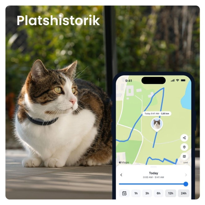 Tractive Cat 6 Mini GPS till Katt (Svart)