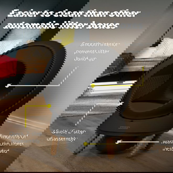 PetSafe SmartSpin Sj&auml;lvrensande Kattl&aring;da Svart