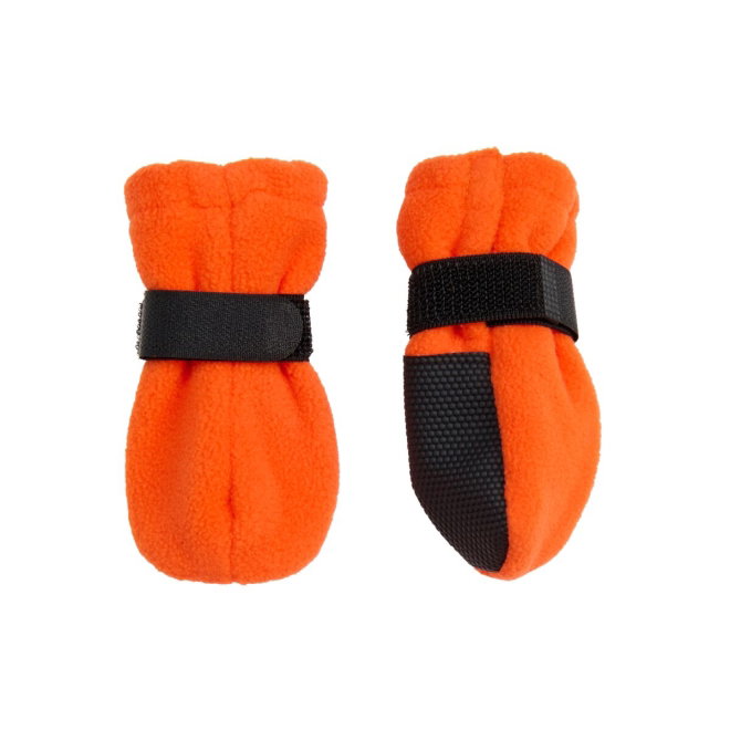 Basic Paws Fleece Hundskor Korta Orange 4-pack