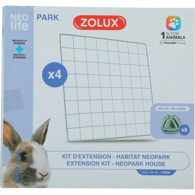 Zolux Nlife Habitat Extra Galler till Neopark Modulär Kaninbur 4-pack