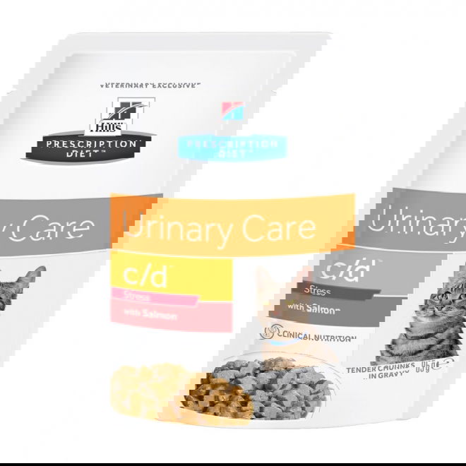 Hills Prescription Diet Feline c/d Urinary Care Stress Salmon 12x85 g