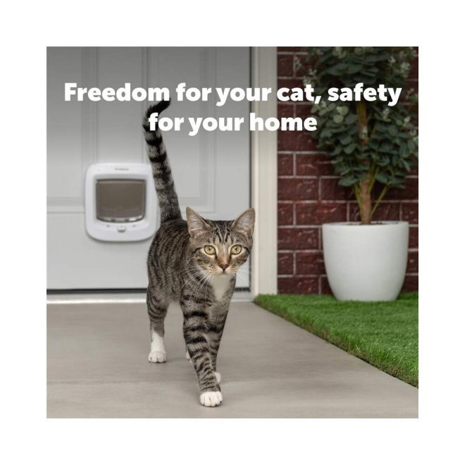 PetSafe Microchip Kattlucka Vit