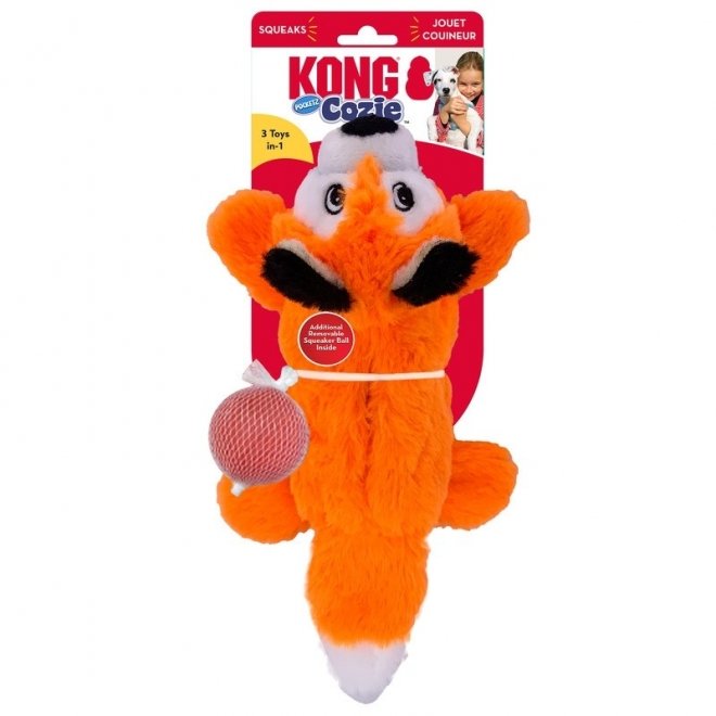 KONG Cozie Pocketz Räv med Godisficka M