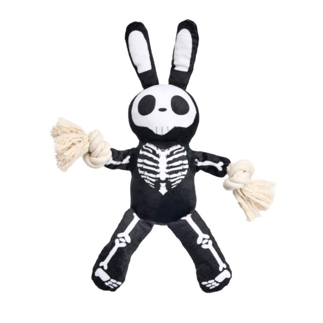 Little&Bigger Happy Halloween Skelett-Kanin med rep 34 cm