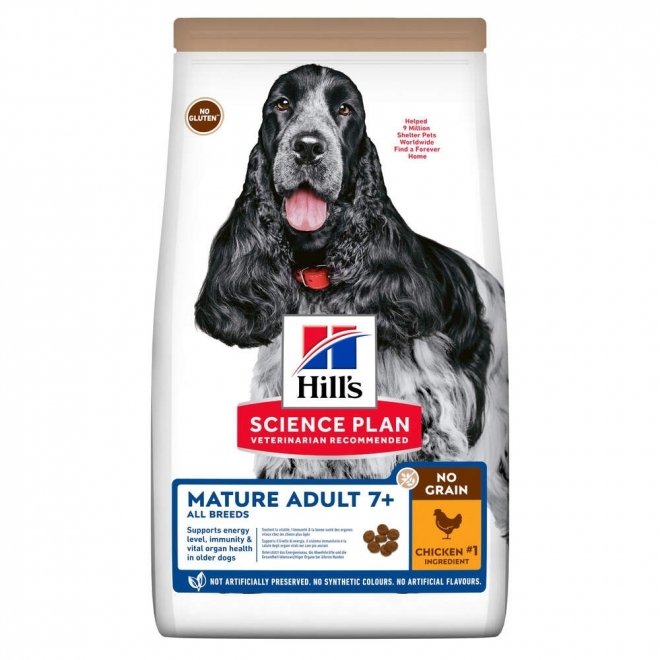 Hills Science Plan Dog Mature Adult +7 No Grain Chicken
