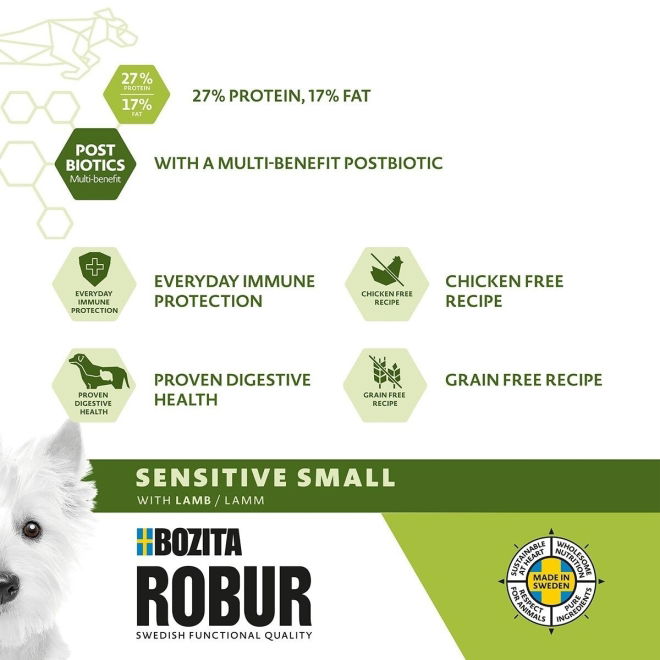 Bozita Robur Dog Adult Small Sensitive Lamm (7,5 kg)