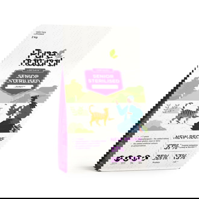 Purenatural Cat Senior & Sterilised Turkey (2 kg)