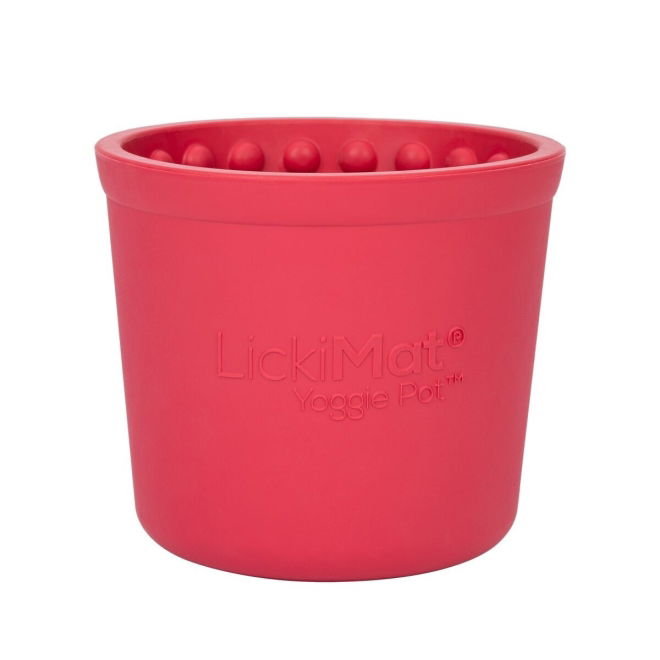 LickiMat Yoggie Slow Feeder Matskål Rosa 9,5 cm