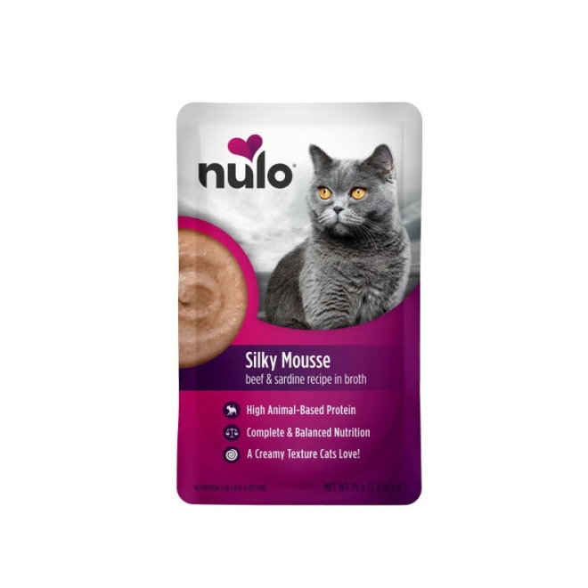 Nulo Cat Adult Silky Mousse Beef & Sardine in Broth 79 g