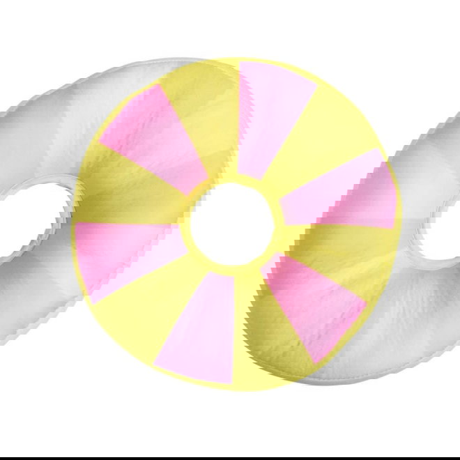 Little&Bigger Hot Summer Flytande Hundleksak Ring Rosa/Gul 19 cm