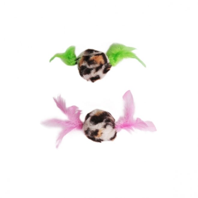 Meow&Me MarshmallowJungle Bollar med Fjädrar 2-pack