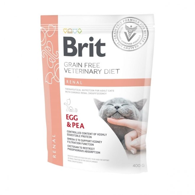 Brit Veterinary Diet Cat Renal Grain Free Egg & Pea (400 g)