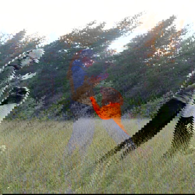 Non-stop Dogwear Protector Hundoverall f&ouml;r Hanhundar Svart & Orange