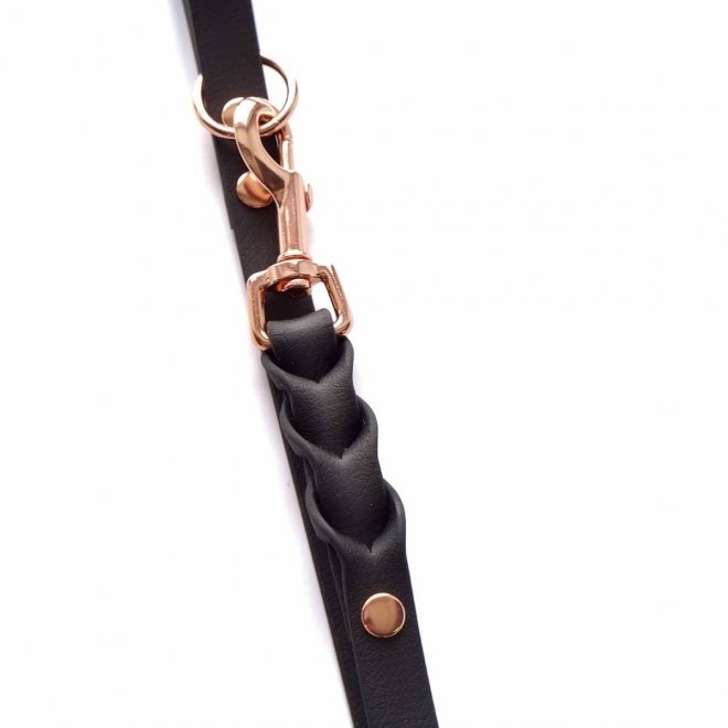 Tyylivoitto Hundkoppel Flätat Svart (16mm x 200cm)