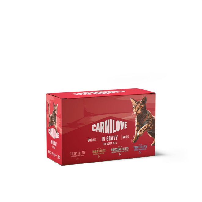 Carnilove Cat Adult Bitar i S&aring;s Multipack 12 x 85 g
