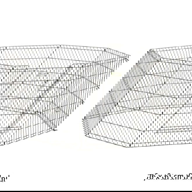 Midwest Valphage 8 sektioner Svart (76 x 61 cm x 8 kpl / 30)