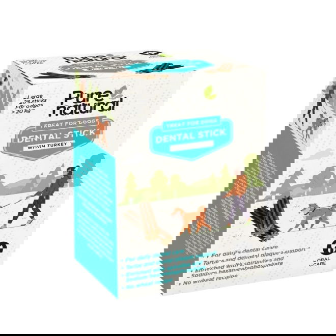 Purenatural Dental Sticks Kalkon 28-pack (L)