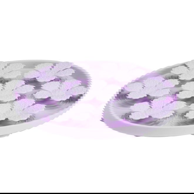 Little&Bigger Blossom Sniffy Tray 3D Slow Feeder i Silikon Lila 21 cm