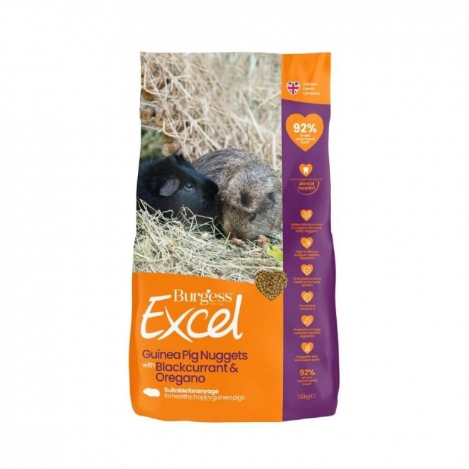 Burgess Excel Guinea Pig Svarta Vinbär & Oregano