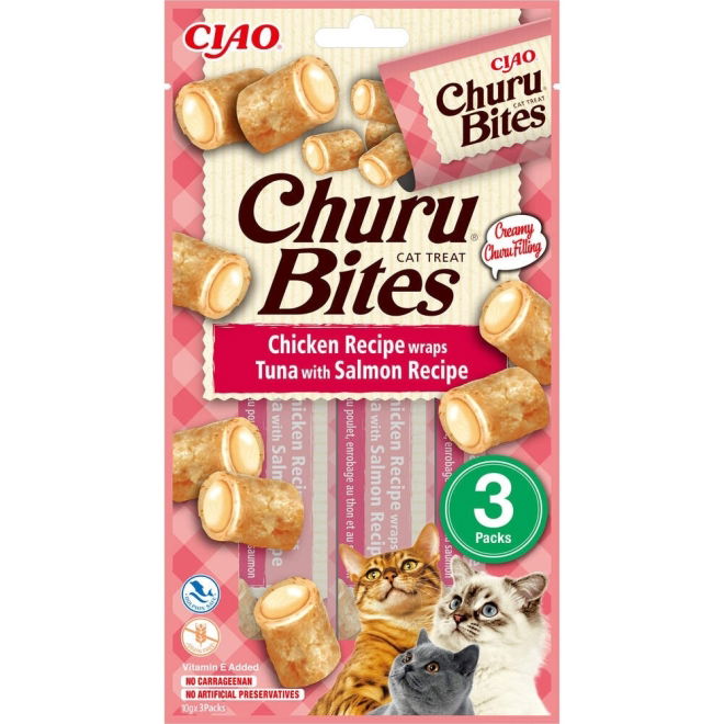 Churu Cat Bites Kyckling, Tonfisk & Lax 30 g