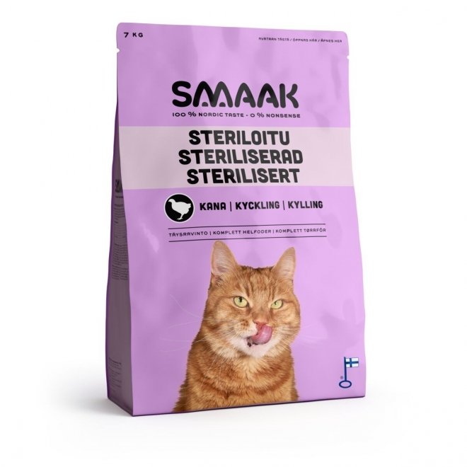 Smaak Cat Adult Sterilised Kyckling (7 kg)