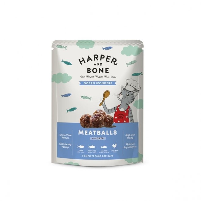 Harper&Bone Cat Adult Meatballs Ocean Wonders 85 g