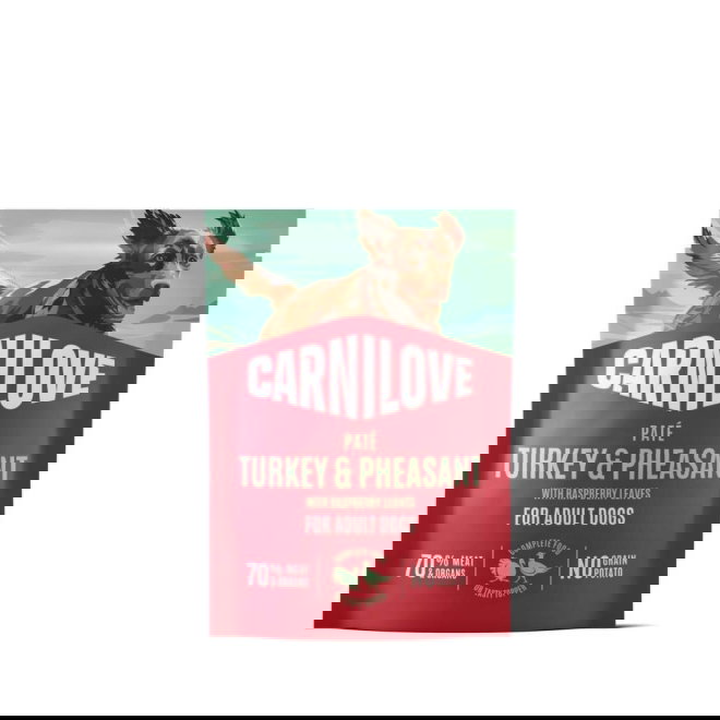 Carnilove Dog Adult Turkey & Pheasant with Raspberry leaves Pat&eacute; 300 g
