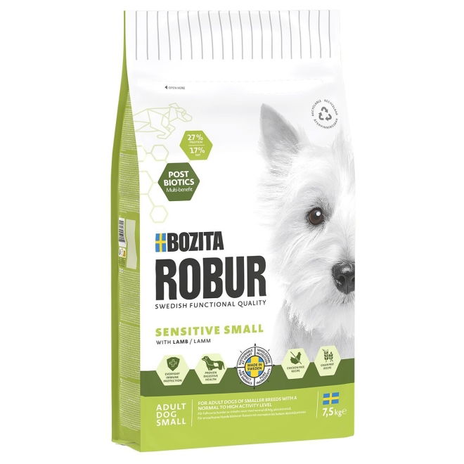 Bozita Robur Dog Adult Small Sensitive Lamm (7,5 kg)