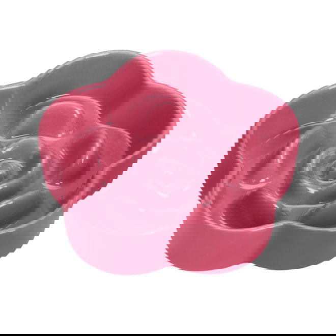 Little&Bigger XOXO Slow Feeder Matsk&aring;l i Keramik Ros