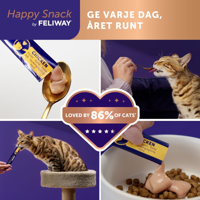 Feliway Happy Snack Kyckling 6 x 15 g