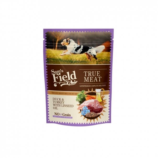 Sam&#39;s Field Dog Adult Duck & Turkey with Linseed Oil 260 g