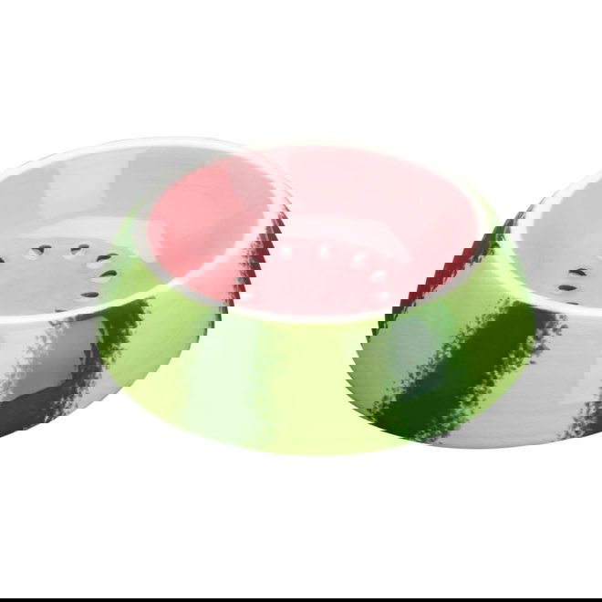 Little&Bigger Juicy Vibes Keramiksk&aring;l till Katt Vattenmelon