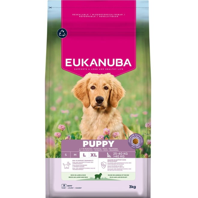 Eukanuba Puppy & Junior Large Breed Lamb & Rice (3 kg)