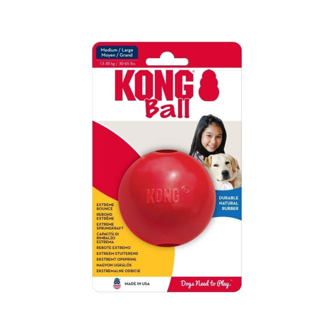 KONG Boll med Hål M-L Röd