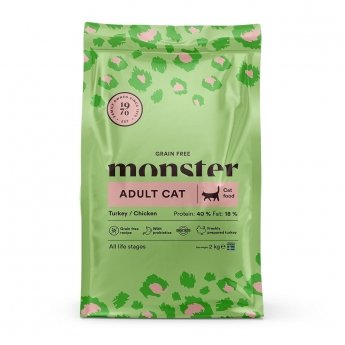 Monster Cat Grain Free Kalkkuna & Kana (2 kg)