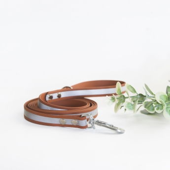 Tyylivoitto Shine Eazy heijastinhihna, konjakki (19mm x 200cm)