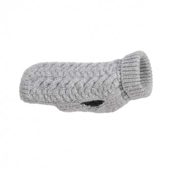 Basic Wool plait -neule koiralle, harmaa