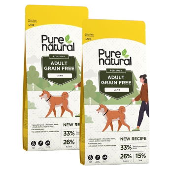 Purenatural Dog Adult Grain Free Lamb 2 x 12 kg, vain verkosta